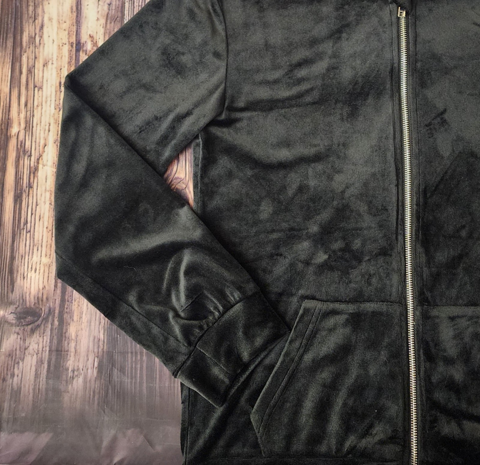 ARSHINER Hoodie Womens Small BUTTERY SOFT Black Velour Velvet Dance Ballet NWOT