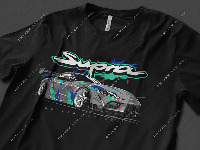 The Original Driver Apparel Pandem HKS Toyota Supra A90 MK5 t-Shirt