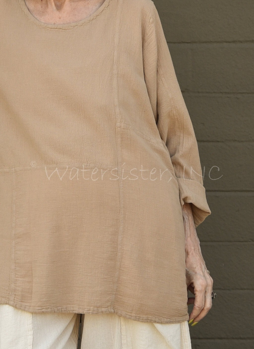 WATERSISTER Cotton Gauze PATCH TUNIC Panel Top 1(S/M) 2(M/L) 3(XL) oh my COLORS