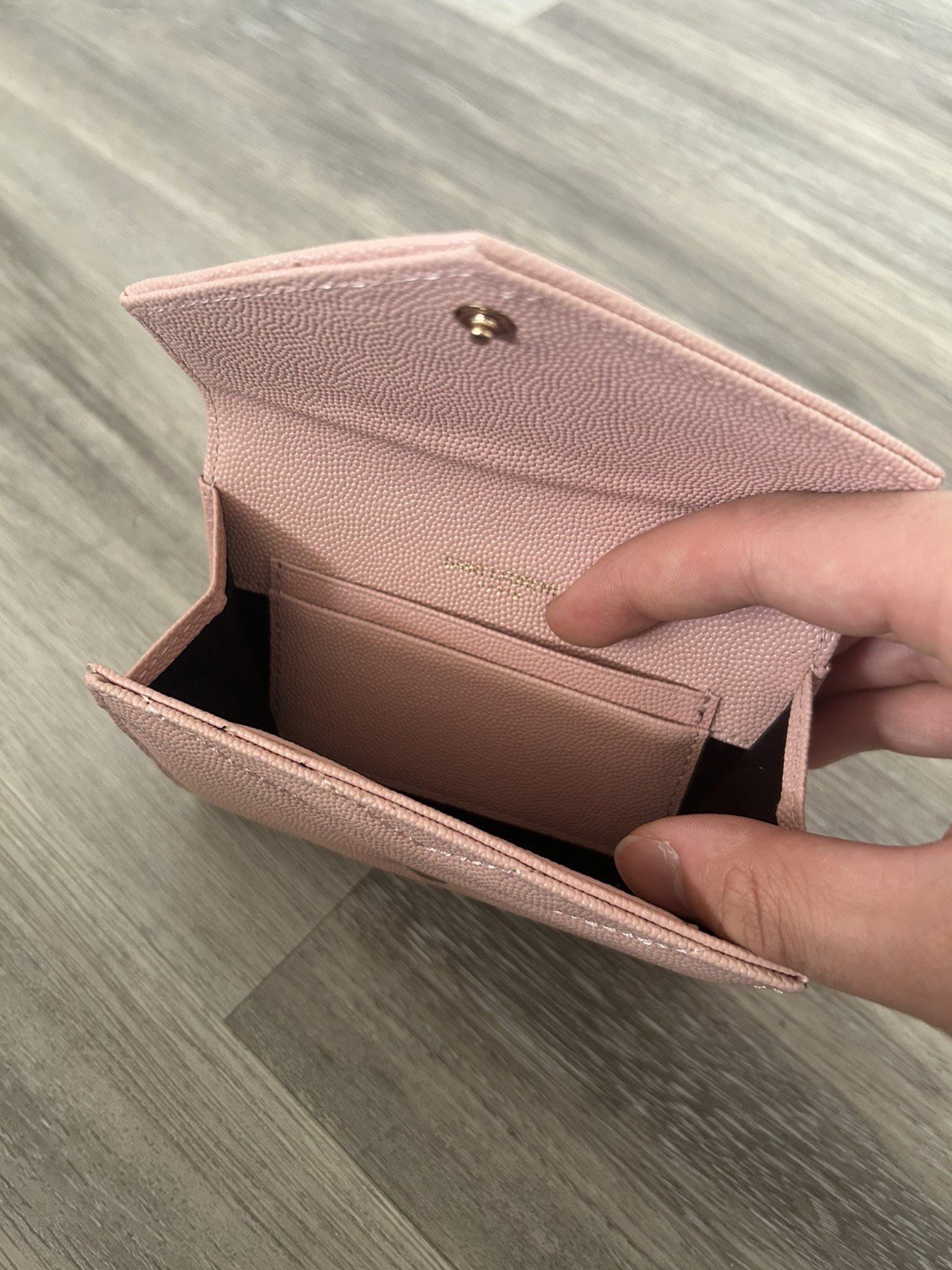 Saint Laurent Cassandre Matelassé small envelope wallet