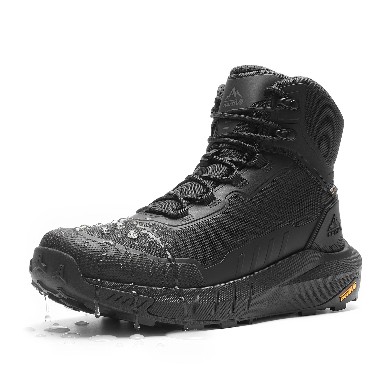 NORTIV 8 Mens Waterproof Military Boots Non Slip Tactical Work Combat Shoes