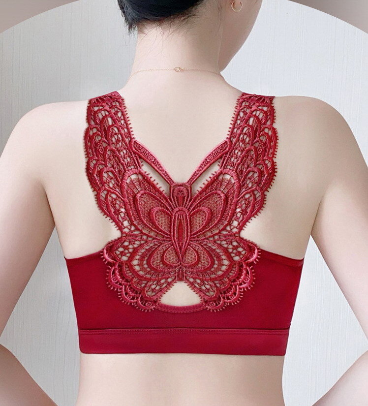 Women Bras Full coverage Front closure Butterfly thin Plus size Underwear 20631