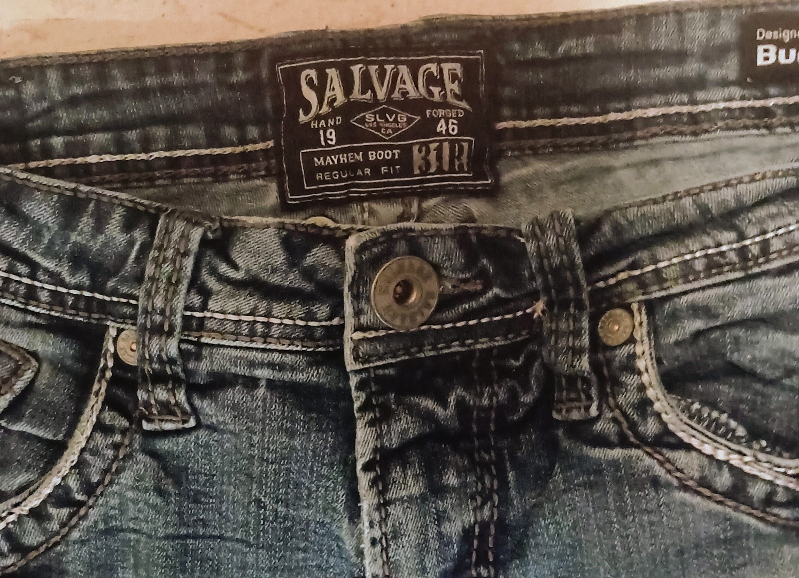 Salvage By Buckle Mens Mayhem Straight Jeans Size 31R Premium BKE Pants 🔥