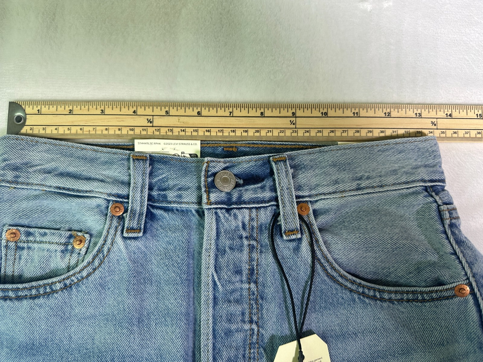 Levi’s Deconstructed Denim Skirt High Rise A Line 25″ Waist BNWT 29″ Length