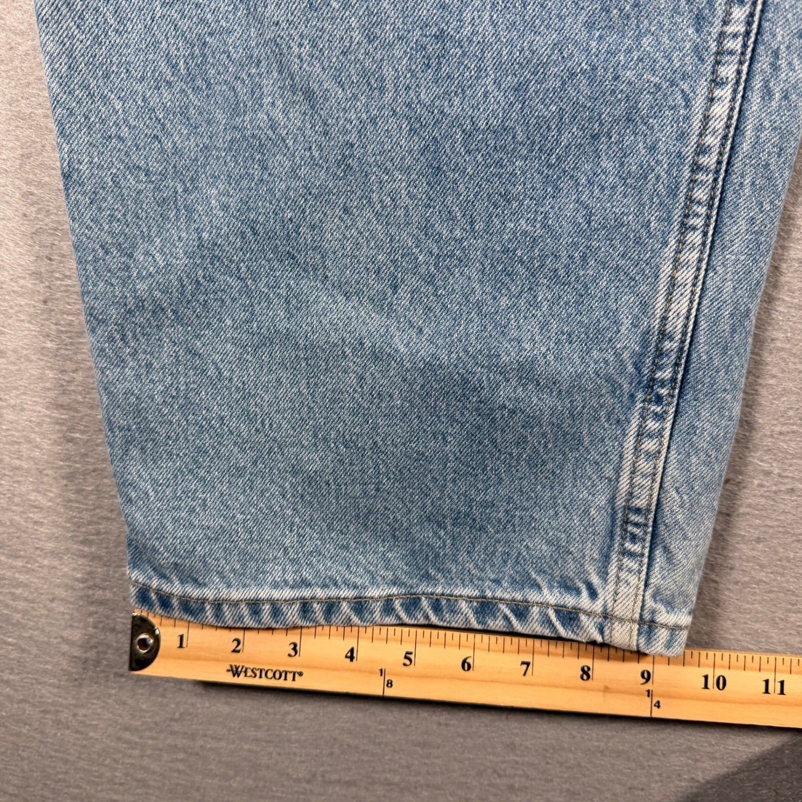 Vintage Anchor Blue Baggy Light Wash Denim Jeans Mens W42 L30 Cotton Made Mexico
