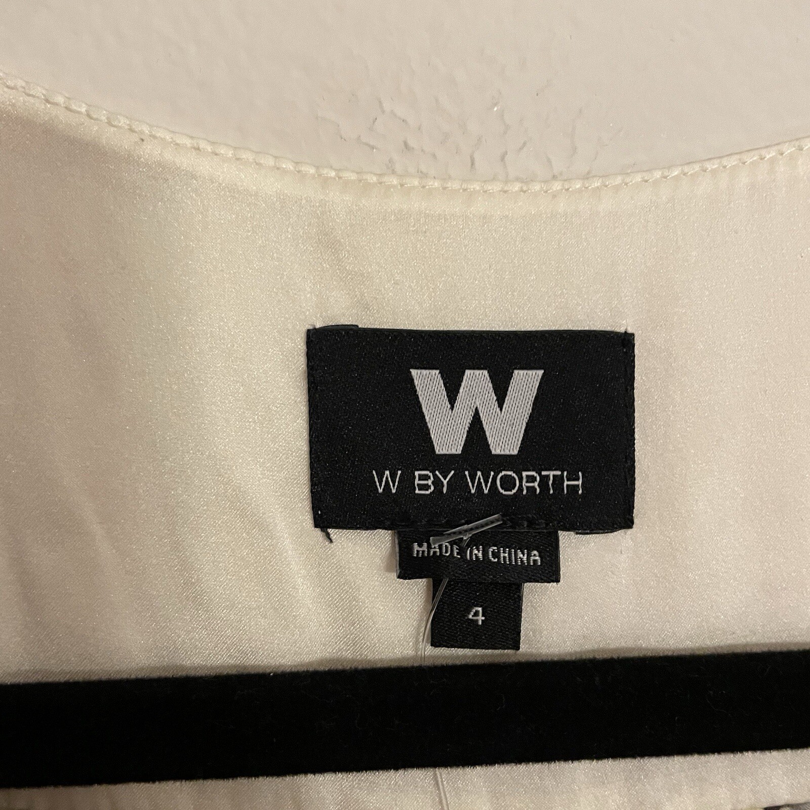 W By Worth Wmn 4 Ivory Multicolor Floral 100% Silk Tunic Length Sleeveless Top