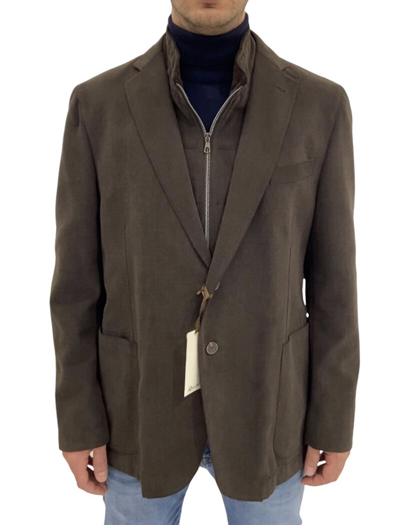 REPORTER Mens Jacket, Size 58 Moss Green Cotton Canvas with Chest, -50%.