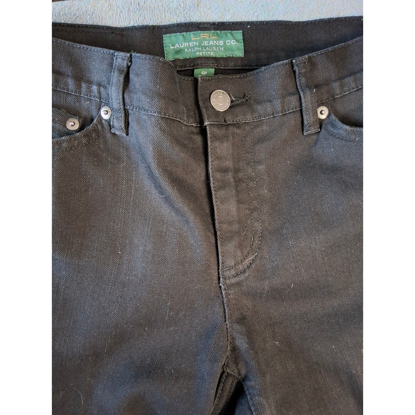 Lauren Ralph Lauren Petite Black Classic Straight Leg Jeans Size 4P Denim Pants
