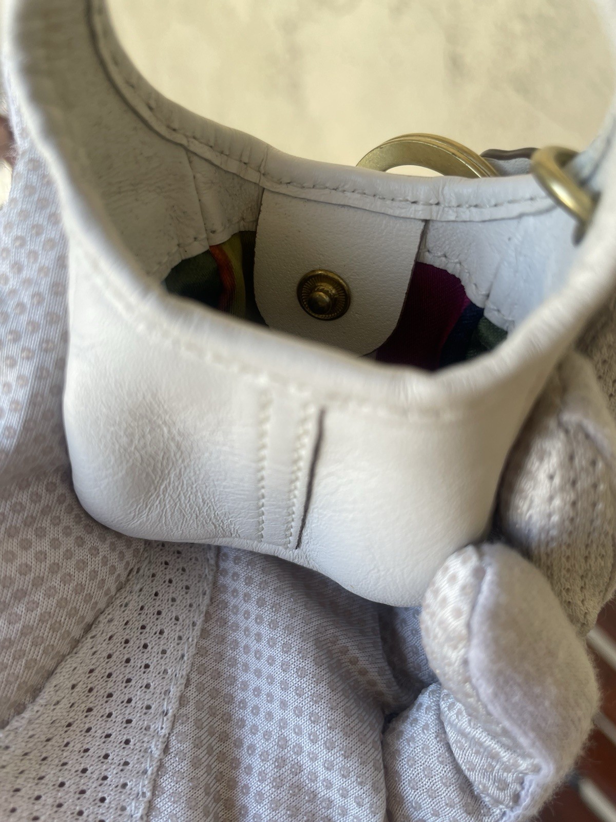 COACH, Legacy, Ergo Vintage Keychain- White, Y2K