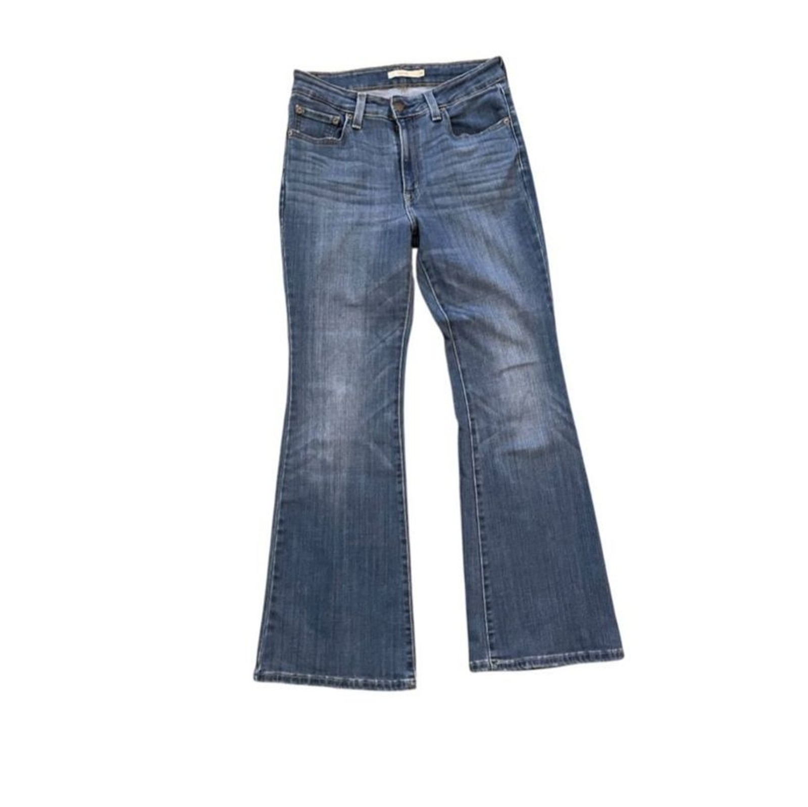Levi’s 726 Flare Jeans Mid Rise Stretch Medium Wash Blue 29