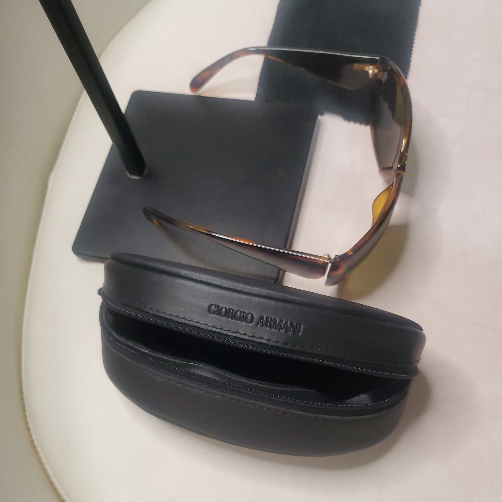 Preowned Giorgio Armani Sunglasses. Wide High Bridge Fit.