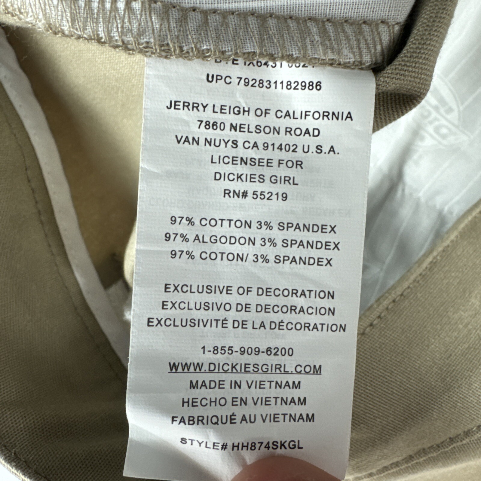 Dickies Skinny 4 Pocket Khakis Juniors 24 Mid Rise Chinos Slacks Trouser Stretch