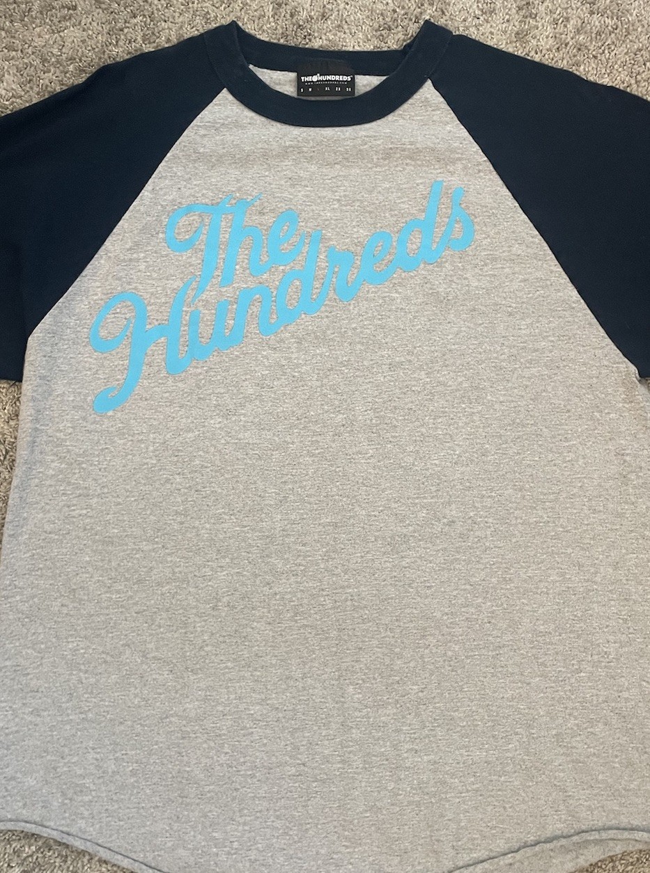 Vintage The Hundreds Skateboarding Tee Baseball T-Shirt Men’s Sz Large 90’s Y2k
