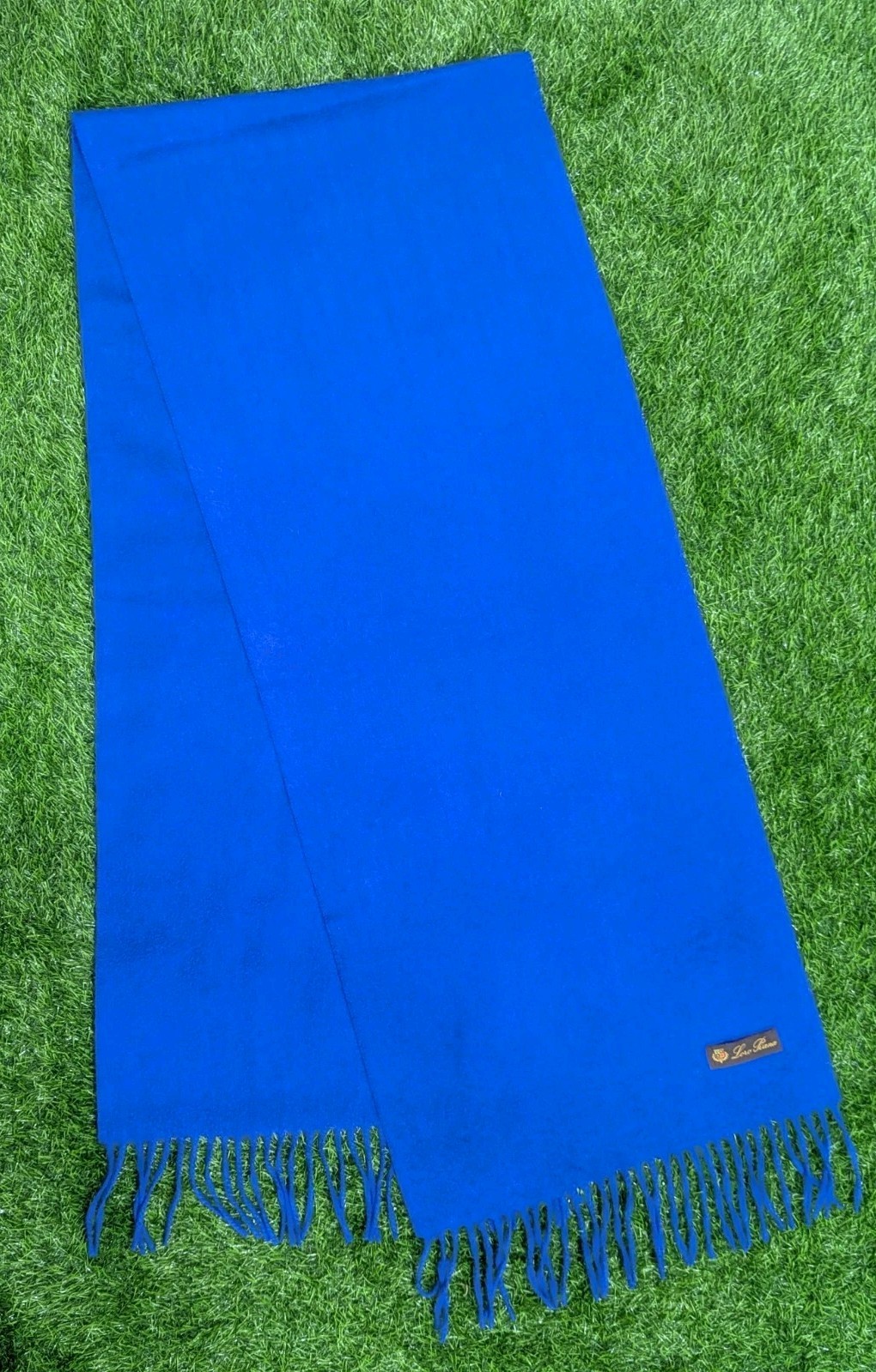 Loro Piana Style Blue Cashmere Scarf Soft 172x15inc | Made In Italy |