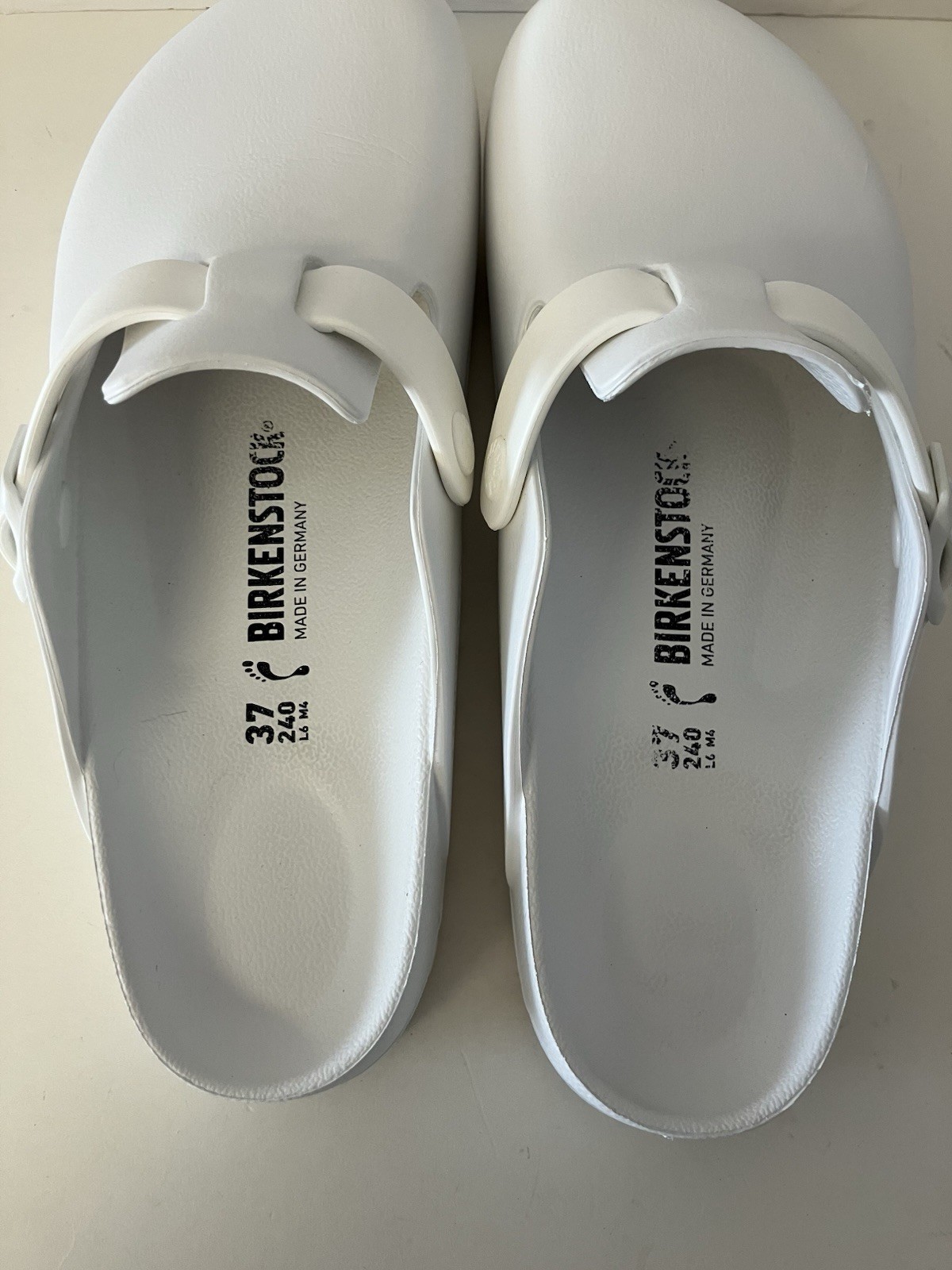 Birkenstock Boston Eva Clogs Bone White Slip On Size 37 US W6 M4 EXCELLENT