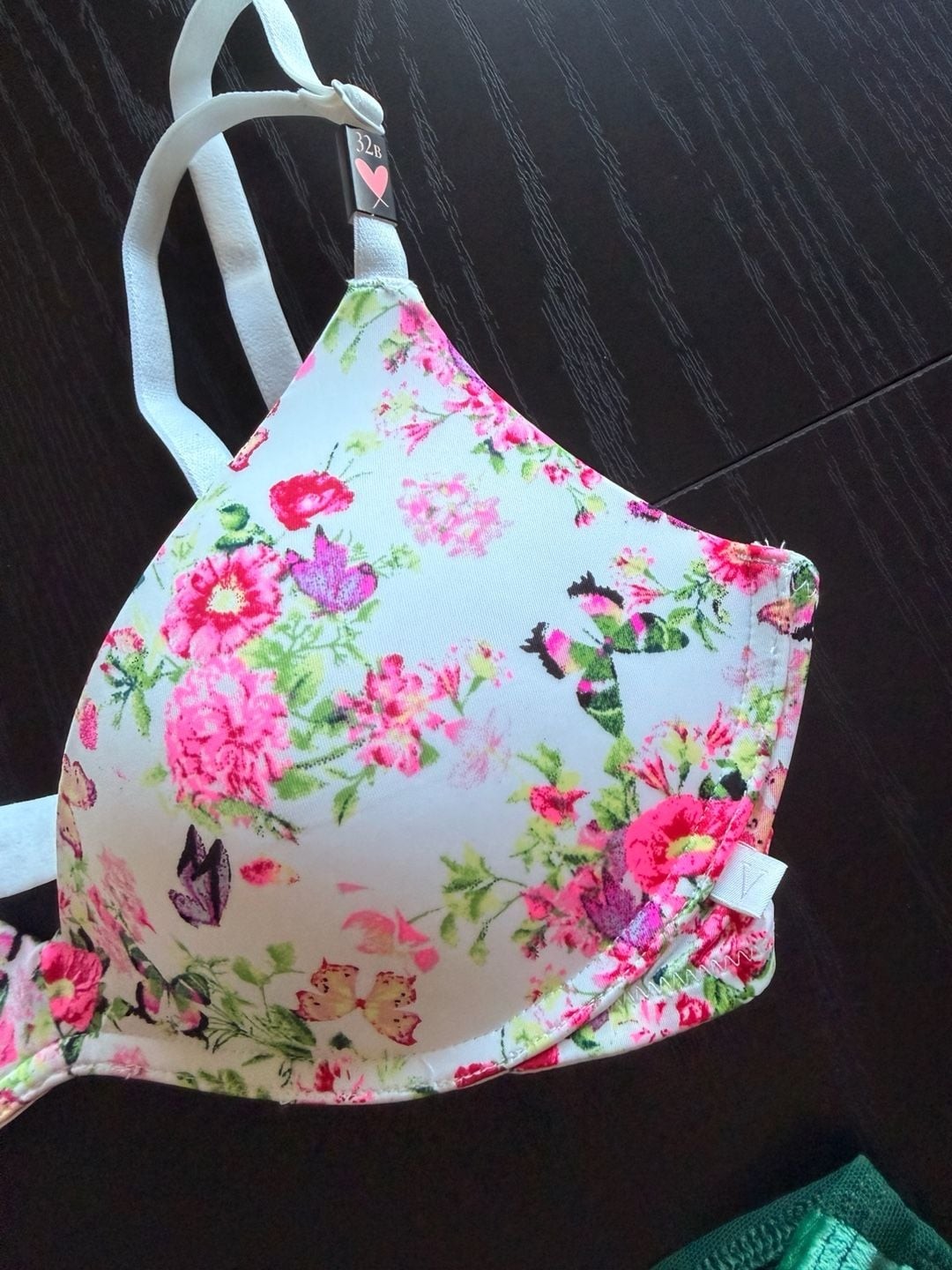 Victoria’s Secret Sexy Tee Lightly Lined Demi Bra and Velvet Thong Set Butterfly