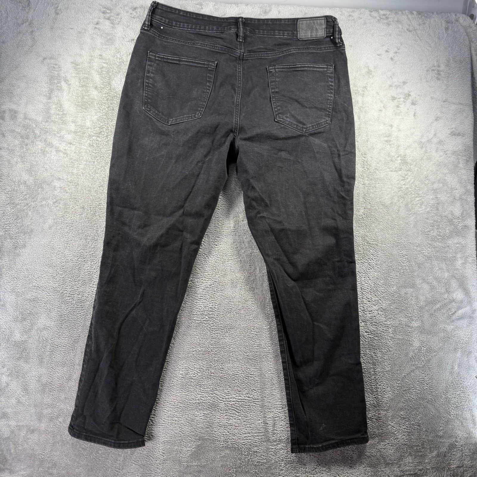 American Eagle Airflex+ Mens Black Jeans 36×30 Real Good Slim Straight Denim