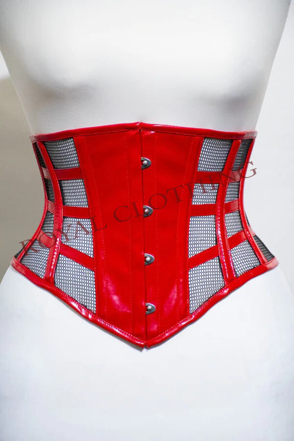 PVC and Mesh Women’s Underbust Corset for Waist Training – Steel Boned