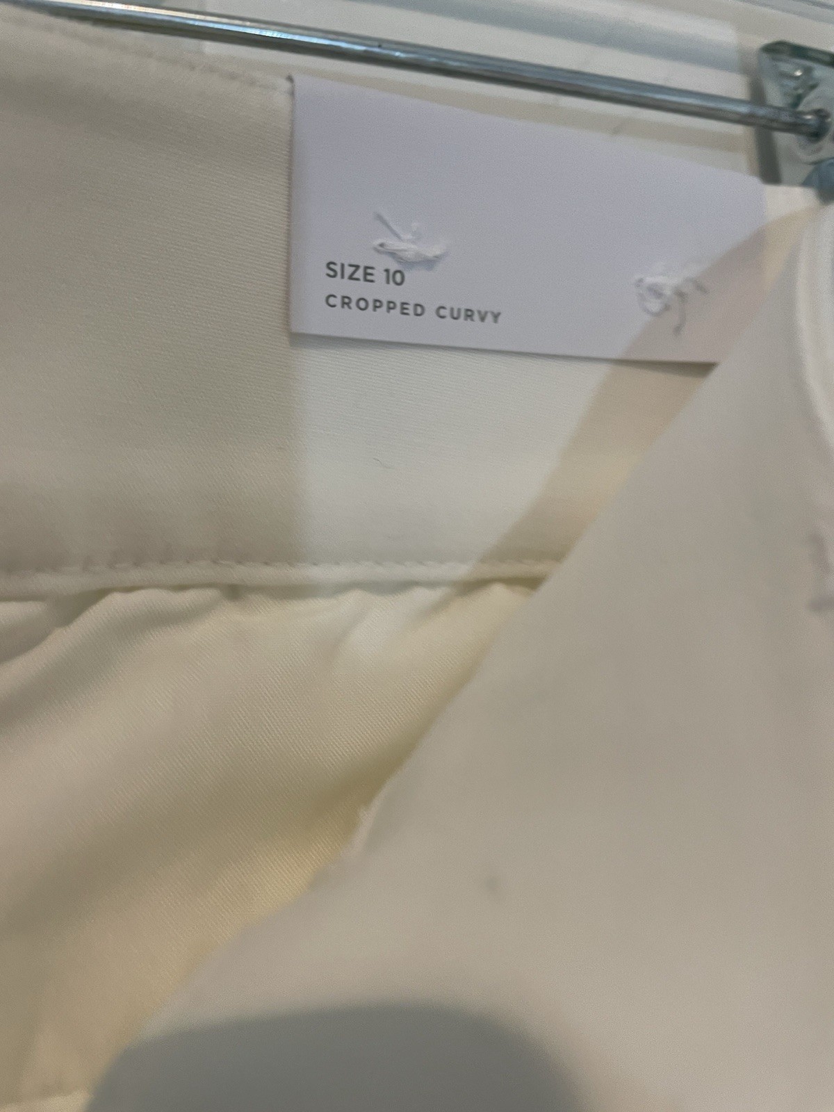 NWT LOFT Curvy Cropped Riviera Pant Sz 10 White Tailored Preppy Pockets Stretch