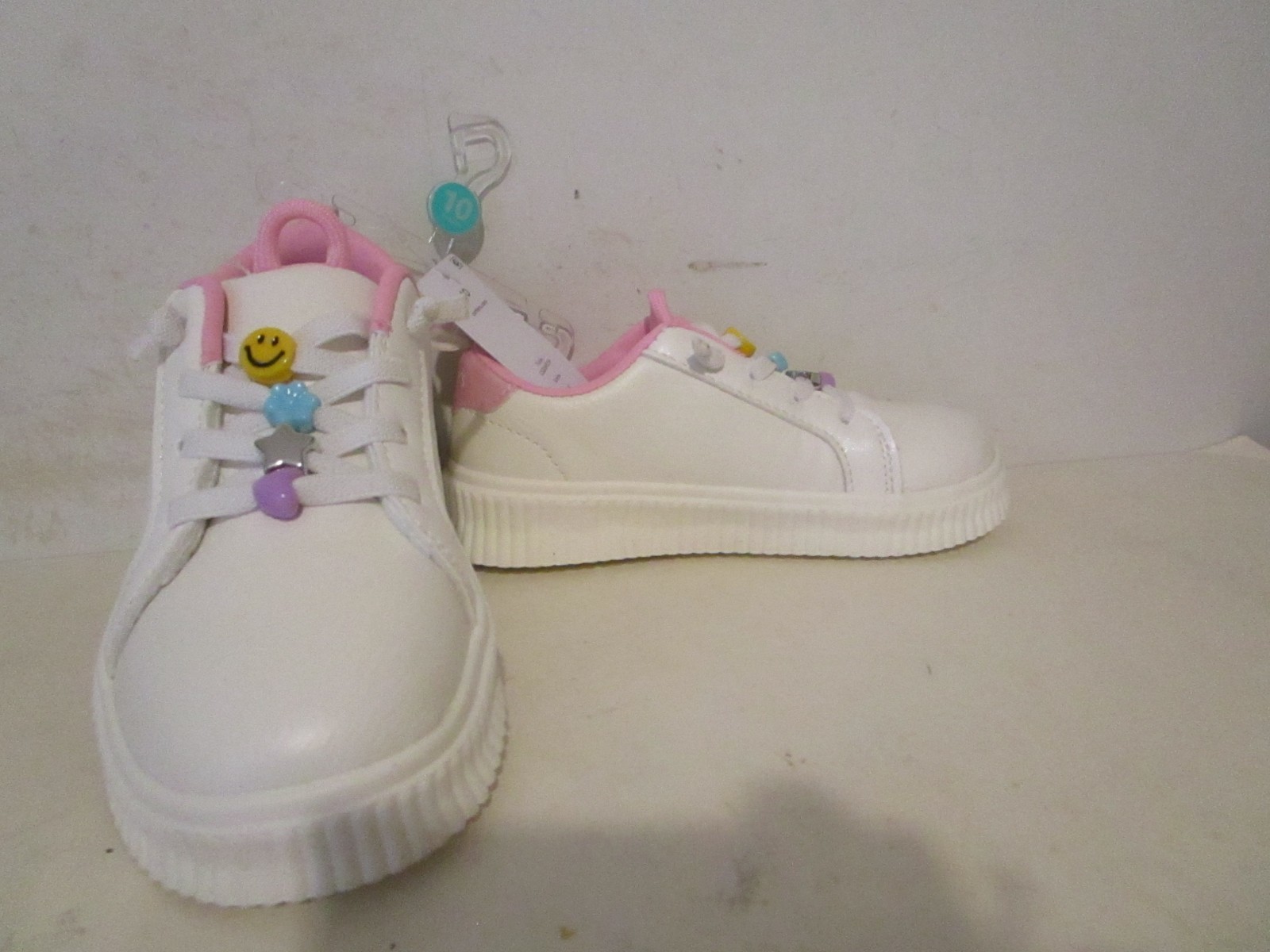 Carters Tilsley Toddler Slip On Elastic Lace School Play Sneakers White Size 7