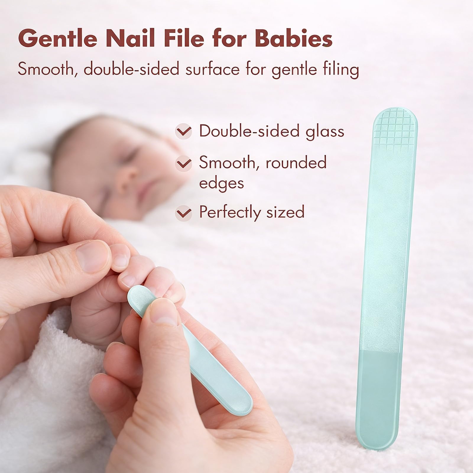 YIVEKO Baby Nail Kit, 4-in-1 Care Set with Cute 4 Piece Set, Green