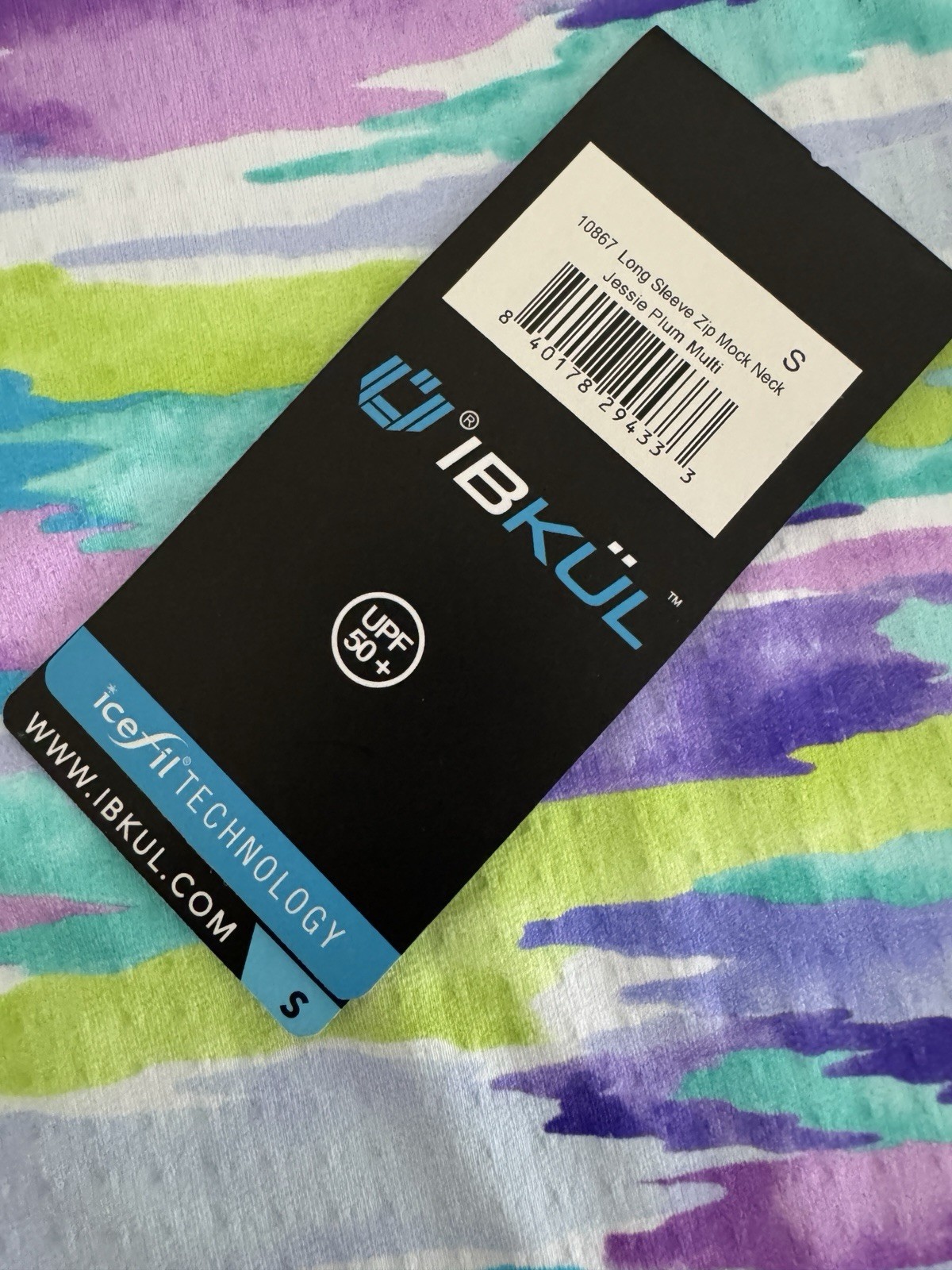 NWT IBKUL Golf Tennis Pullover Top XS S XXL Activewear Long sleeve Mesh Purpe E5