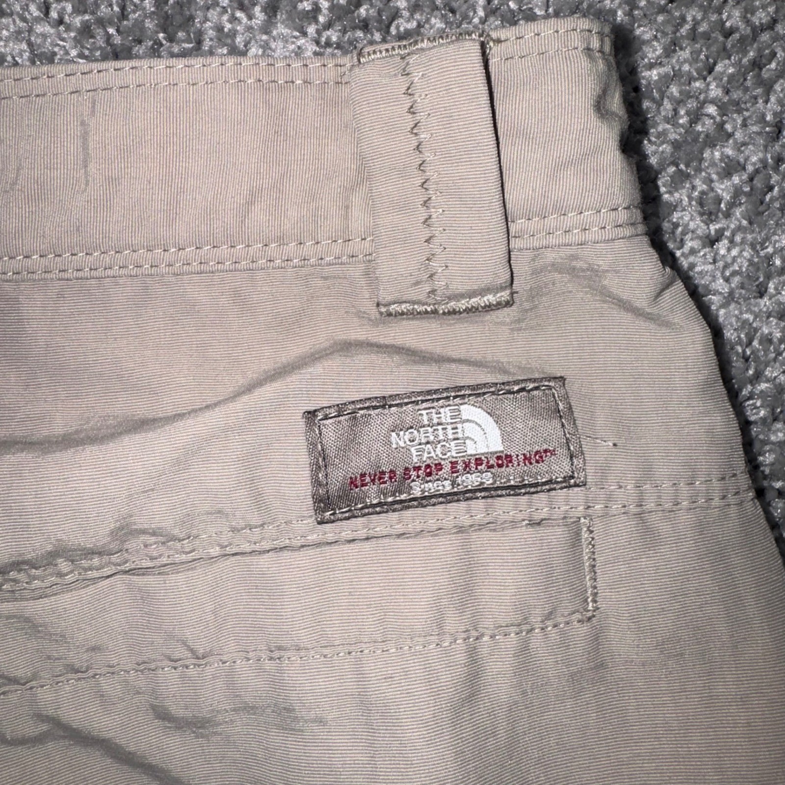 The North Face Horizon Roll-Up Pants Mens Hiking Khaki Tan 38×32 EXCELLENT