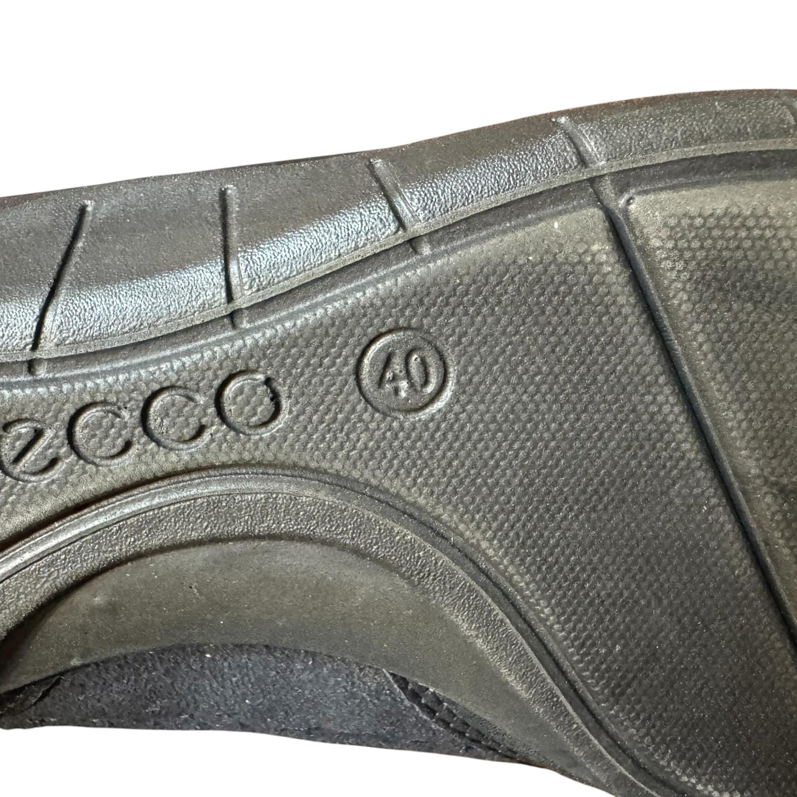 ECCO Shoes Womens Size 9.5 Black Leather Mesh Ballet Flats Comfort Casual