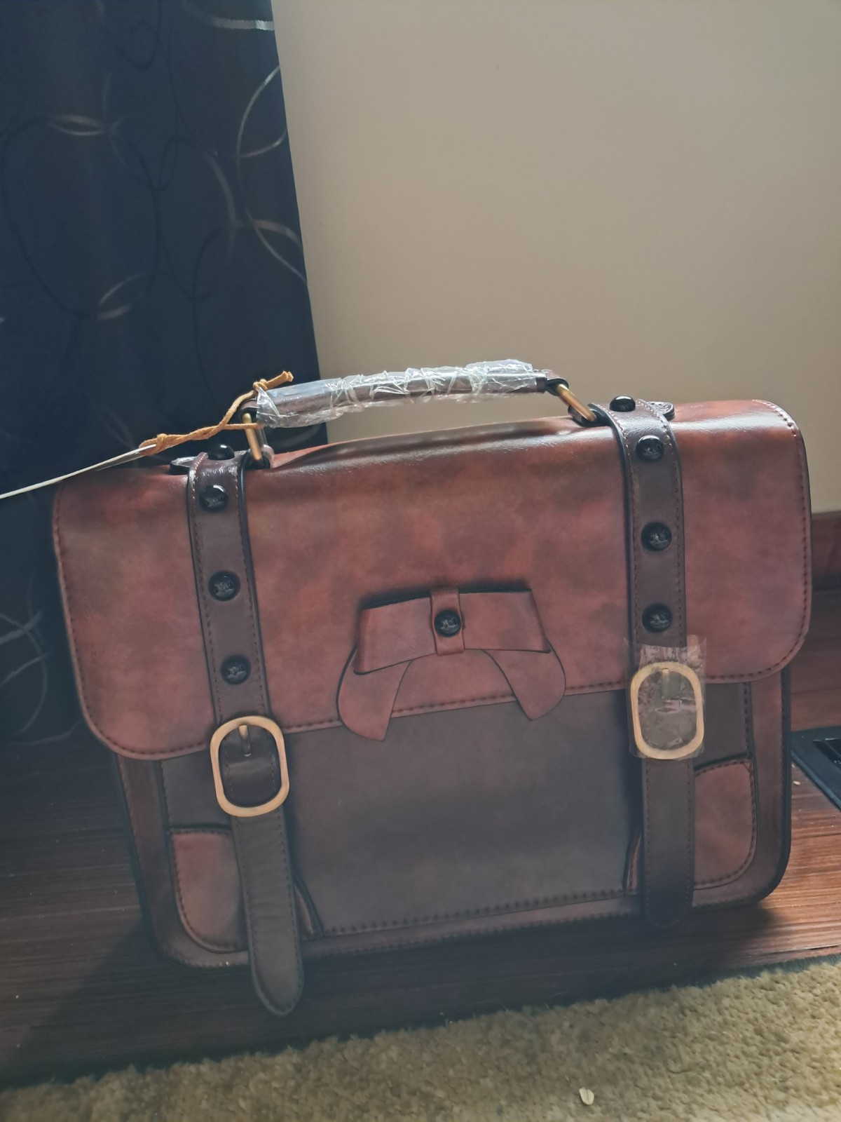 Ecosusi Women’s Vegan Leather Laptop Messenger Bag with Bow