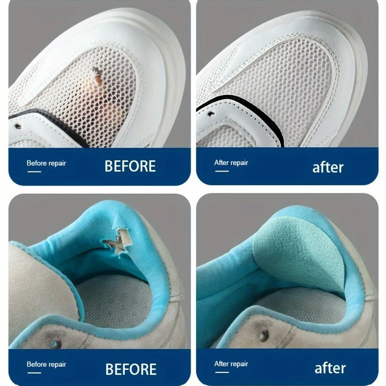 6pcs Shoe Repair Patches Self Adhesive Anti Wear Heel Insole Protectors – NEW