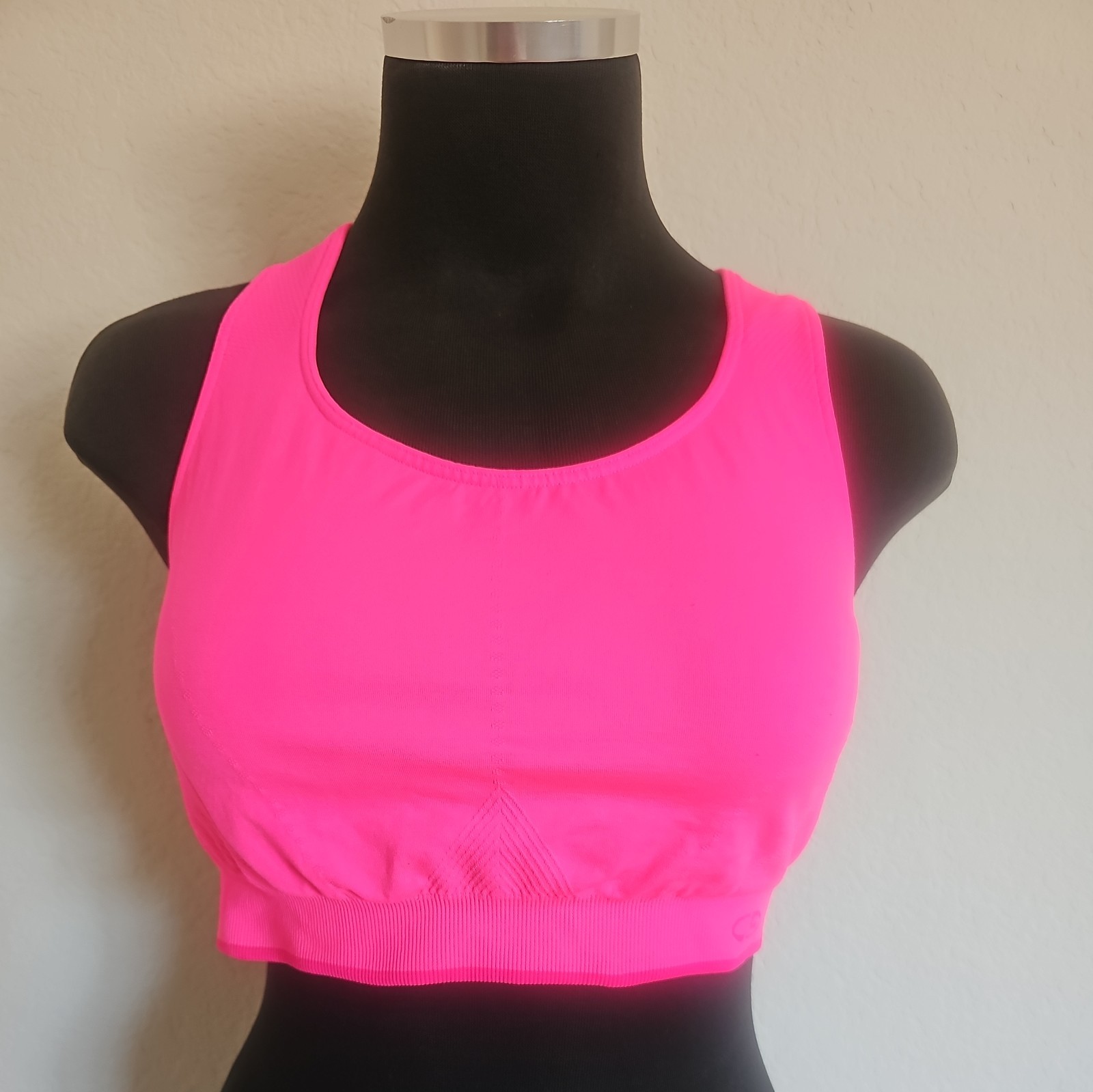 Champion Hot Pink Racerback Sportsbra Size XL 95% Nylon/5% Spandex