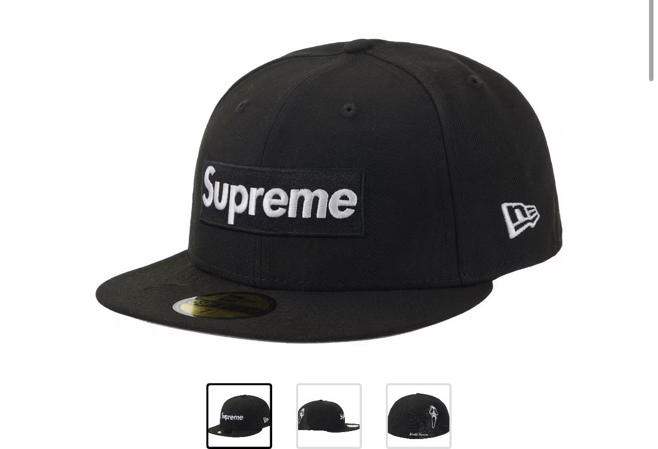 7 3/4 – Supreme x New Era Ghostface 59FIFTY Fitted Hat – Black
