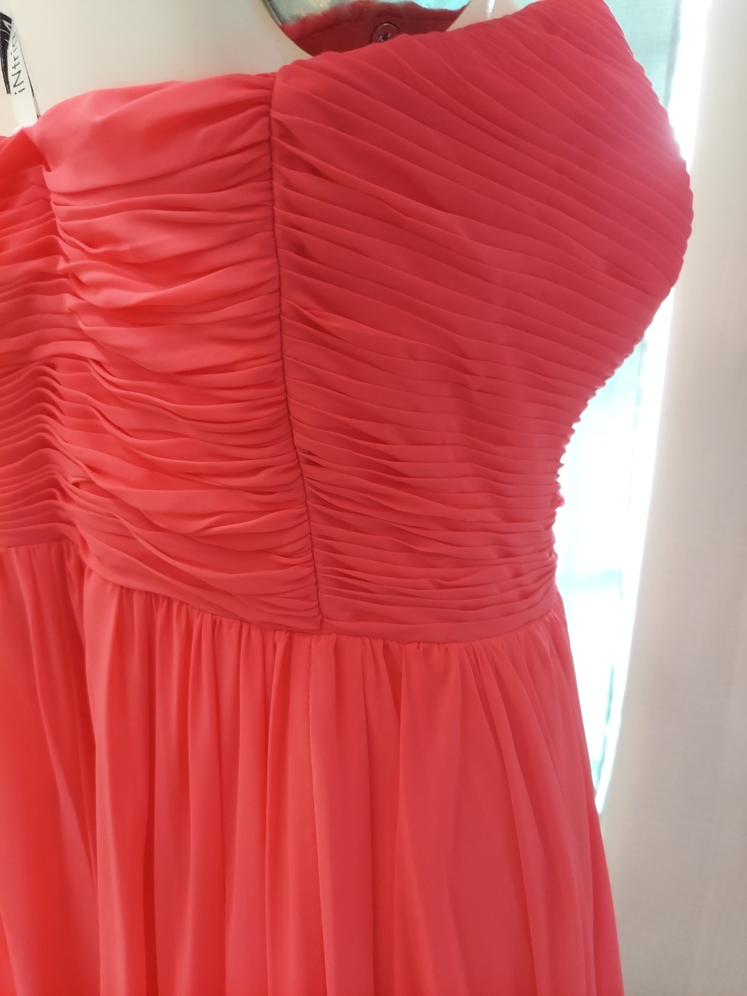 **Intrigue Co. Sz 18 Fushia Pink Gem Accent Prom Dress seetrough Overlay **