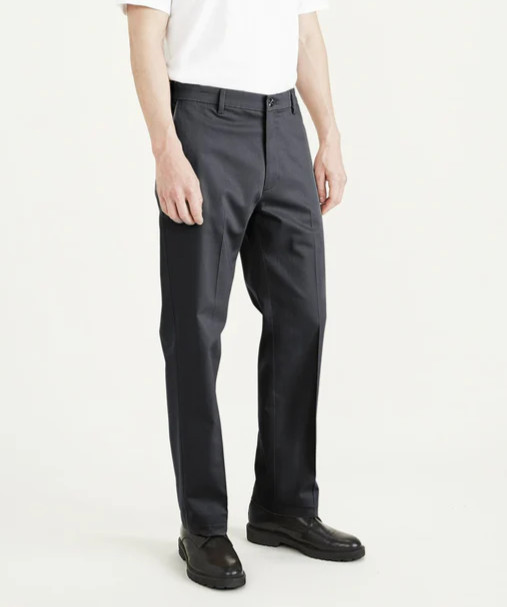 Dockers Grey Signature Khaki Classic Fit Lux Cotton Stretch Pant Size W40 X L34