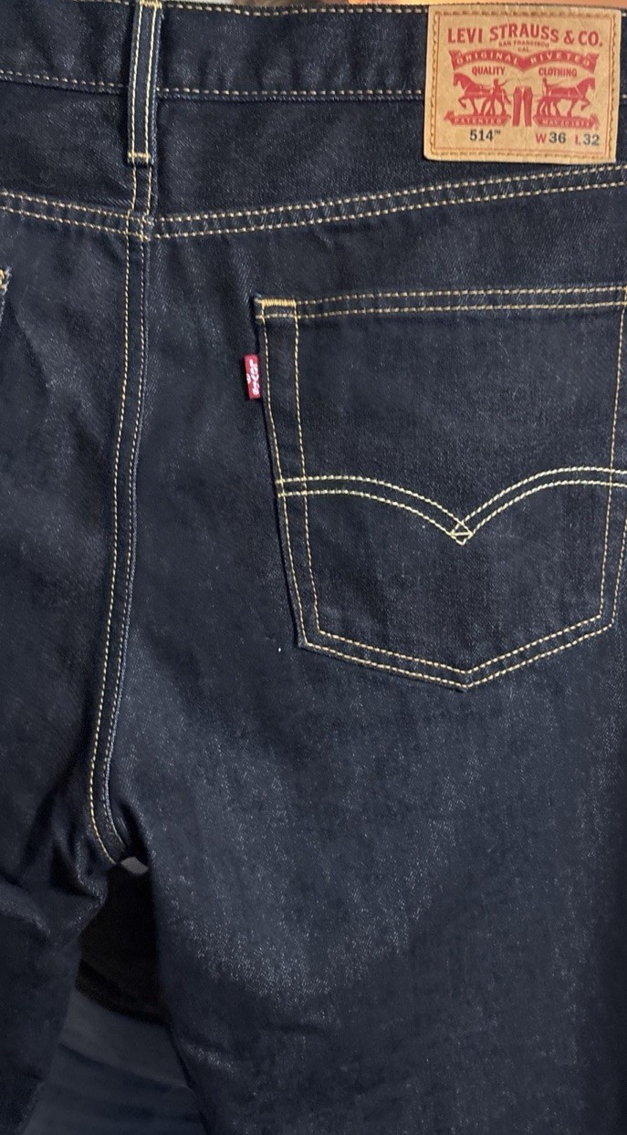 Levi’s NATIVE CALI BLACK STRETCH Men’s 512 Slim Fit Taper Jeans. 36×32 NWOT