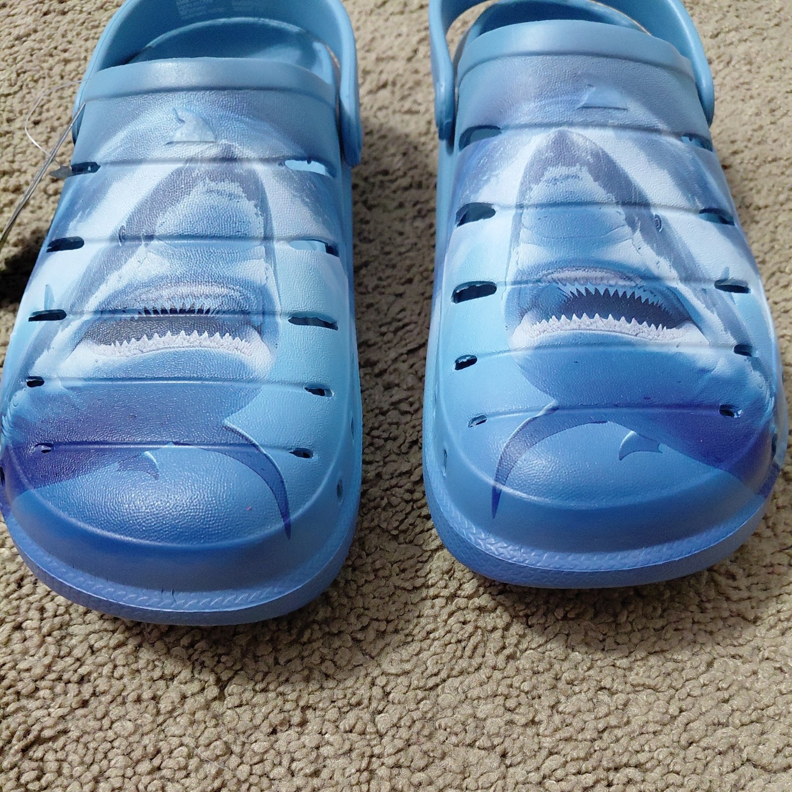 Rugged Shark Youth Size 5 Shark Week Navy Shark Comfort Clog