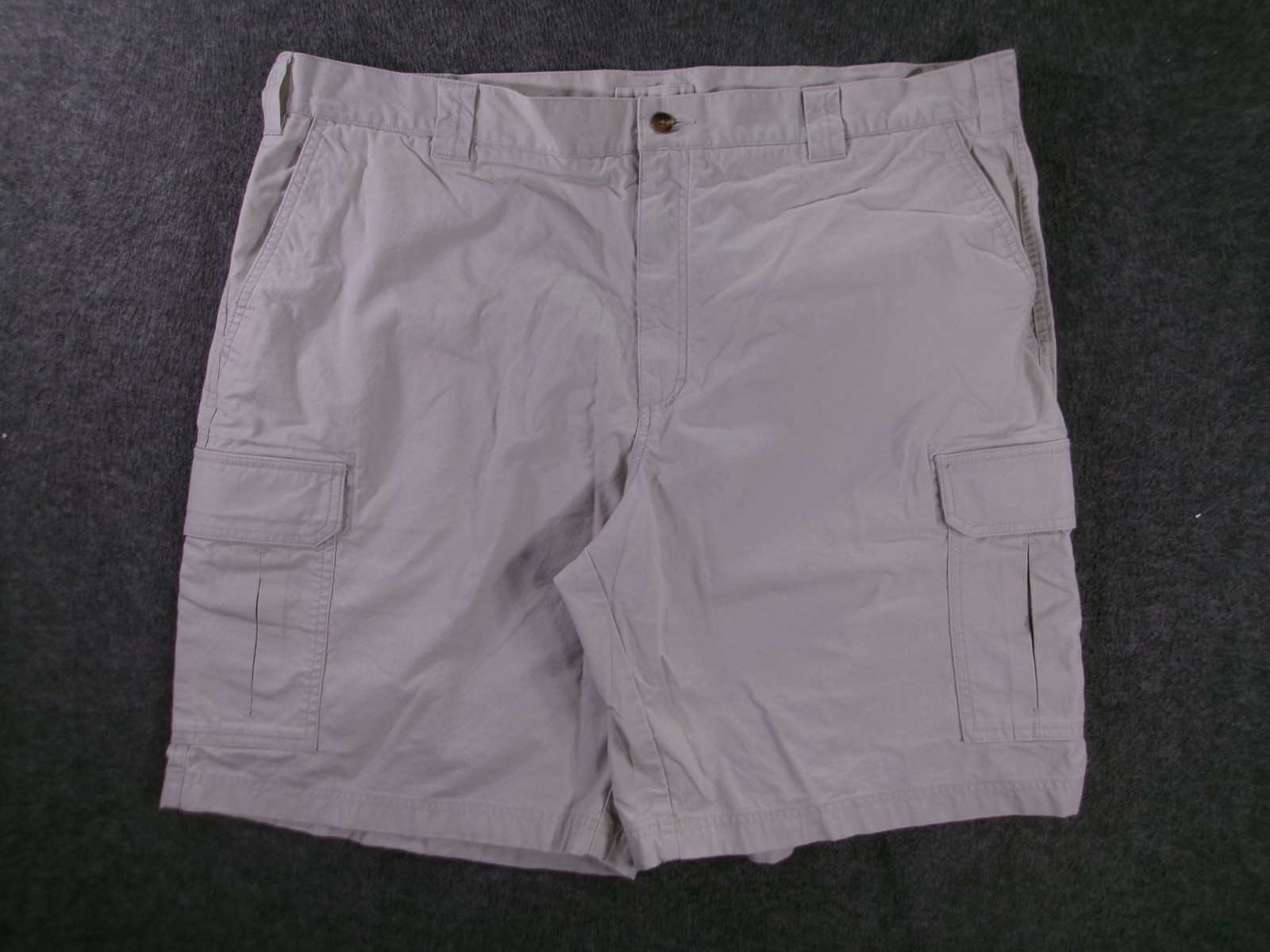 LL Bean Shorts Mens 42 Beige Tropic Weight Cargo Natural Fit Outdoor Beach Camp
