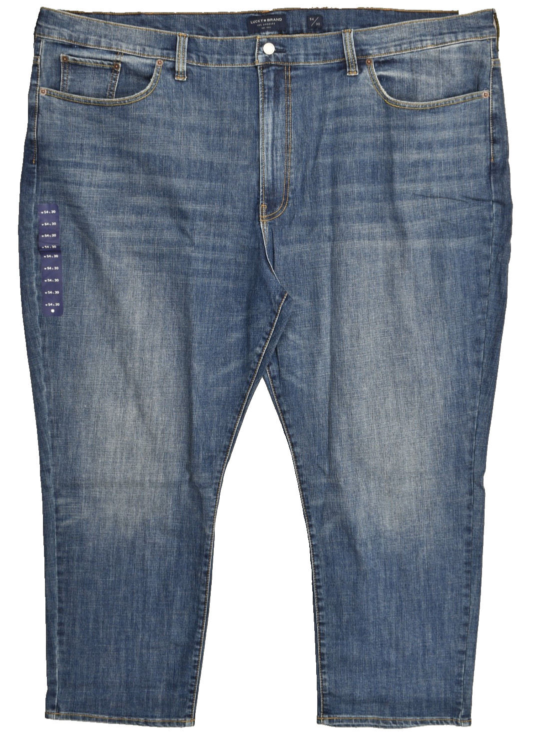 Lucky Brand Men’s Athletic Fit Denim Blue Jeans 54×30 Cotton 2-Way Stretch NEW