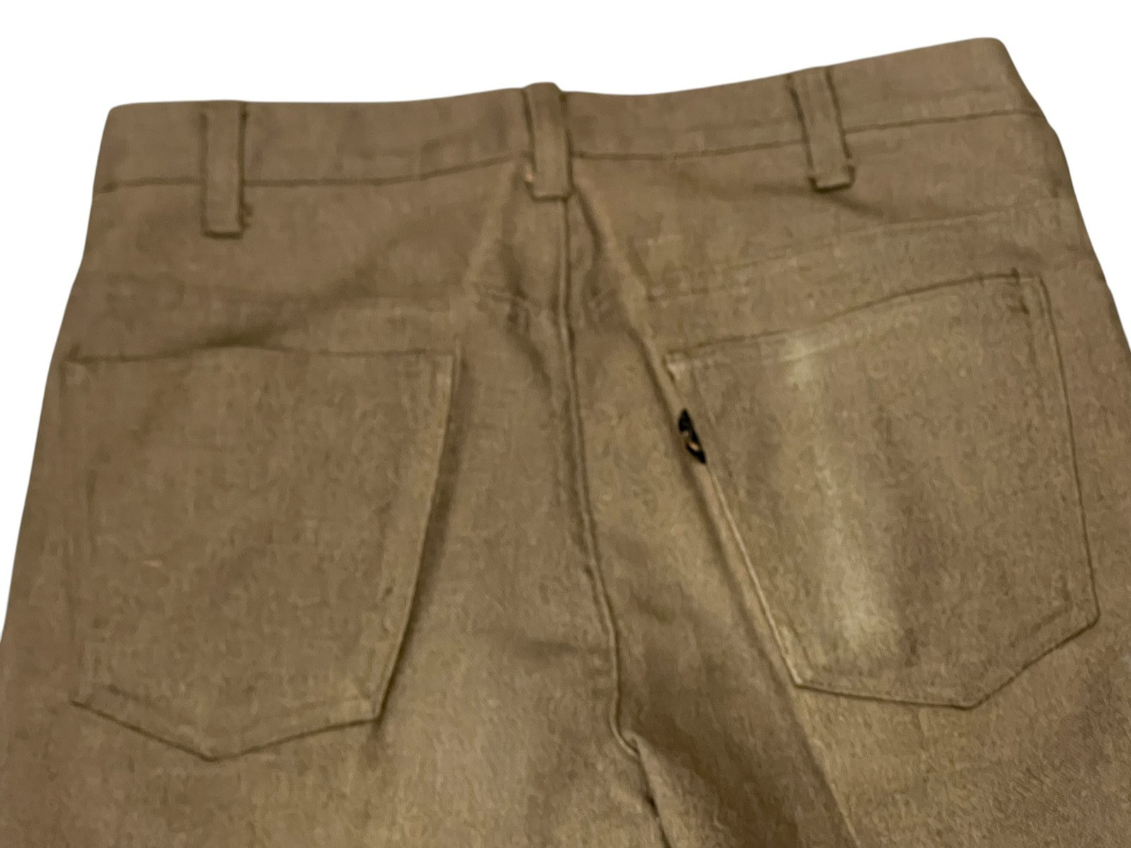 Mens Vtg 60s MOD Peg Leg Pants LEVI’S Sta Prest Hopsack Brown Black Gold Big E