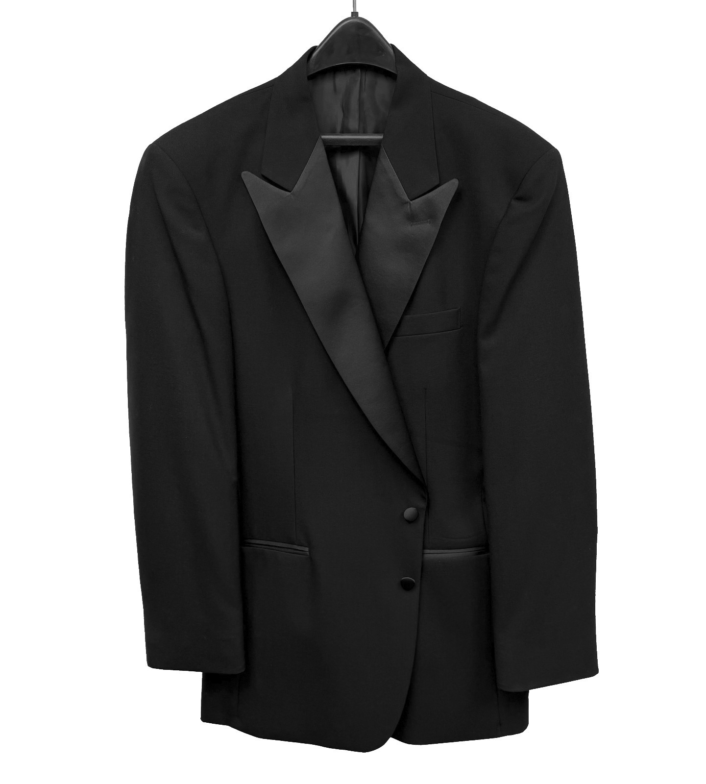 NWT Black Tuxedo Jacket Two Button with Satin Peak Lapels Big & Tall 70L