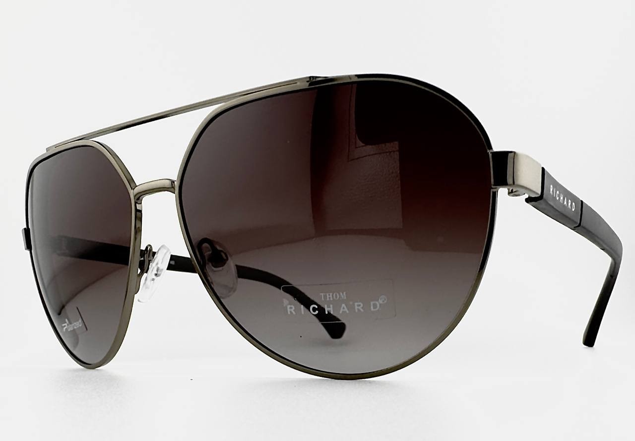 Thom Richard TR9049 Men’s Sunglasses Polarized Aviator Gunmetal Gradient G3 NEW