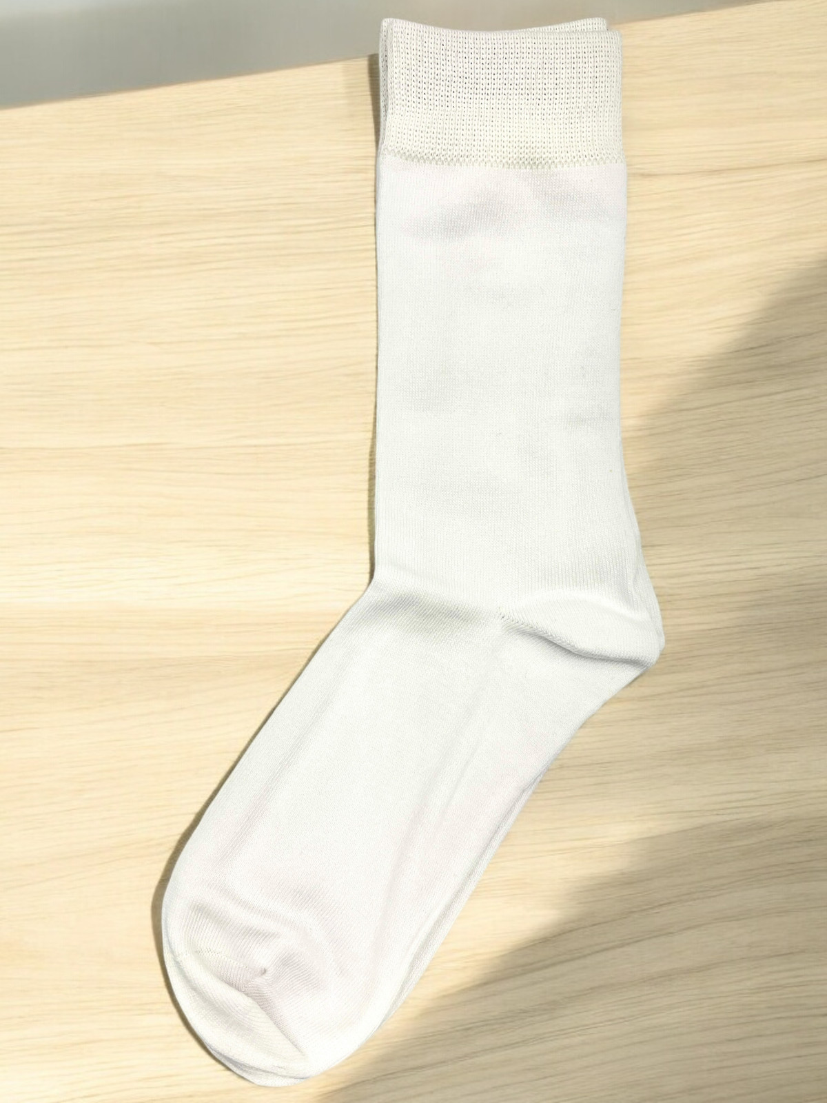 3Prs No Seam Pure Cotton Crew Socks Solid Quality Work Office School Casual