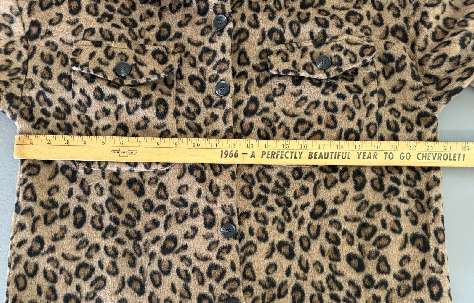 Women’s XL Classic Leopard Print Shacket Button Up w/ Front Pockets Shirt Jodfli