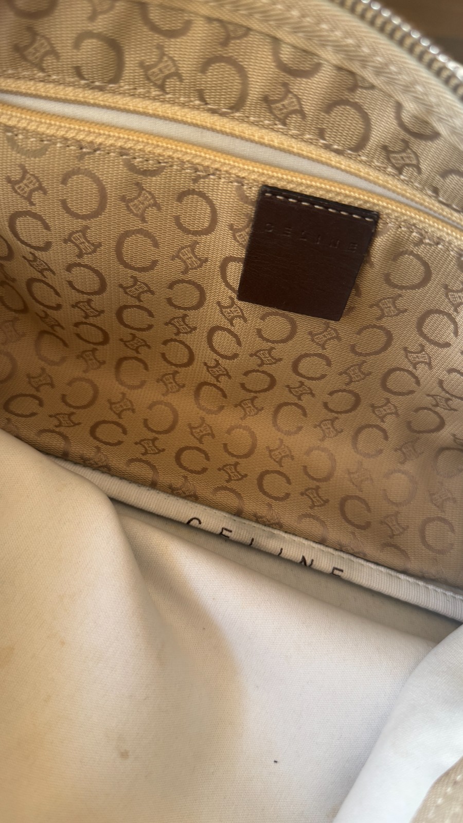 Celine Macadam Triomphe Monogram Baguette Shoulder Bag Vintage