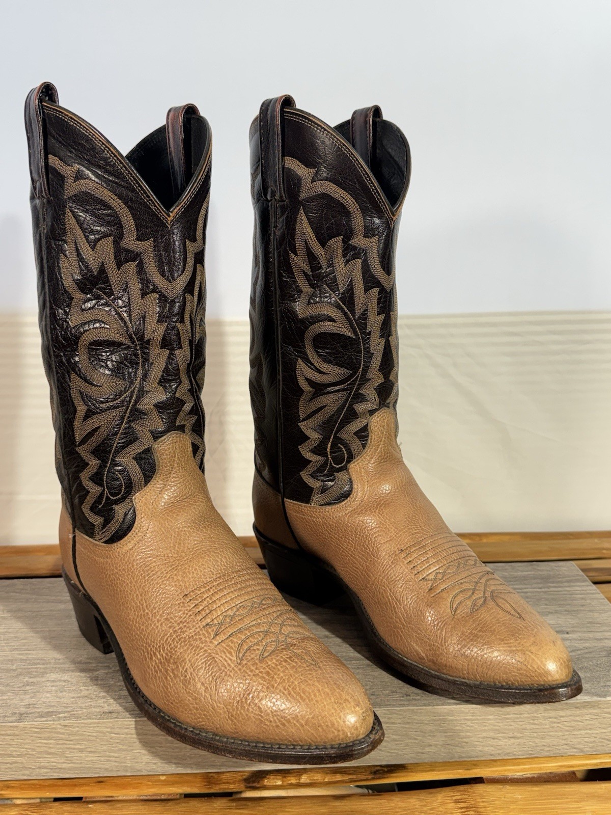Dan Post Vintage Cowboy Boots Men’s Size 8 EW Calfskin Made in USA