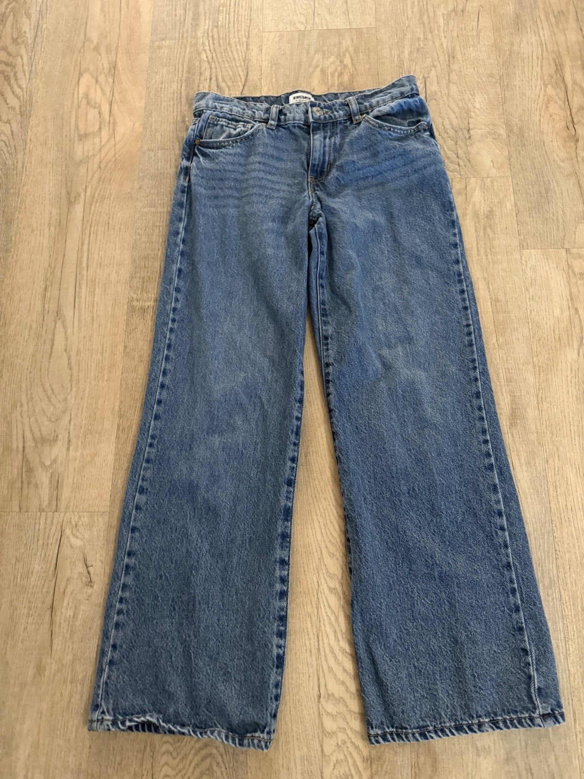 RSQ Girls Blue Wide-Leg Low Rise Denim Jeans w/ Pockets; Size 16