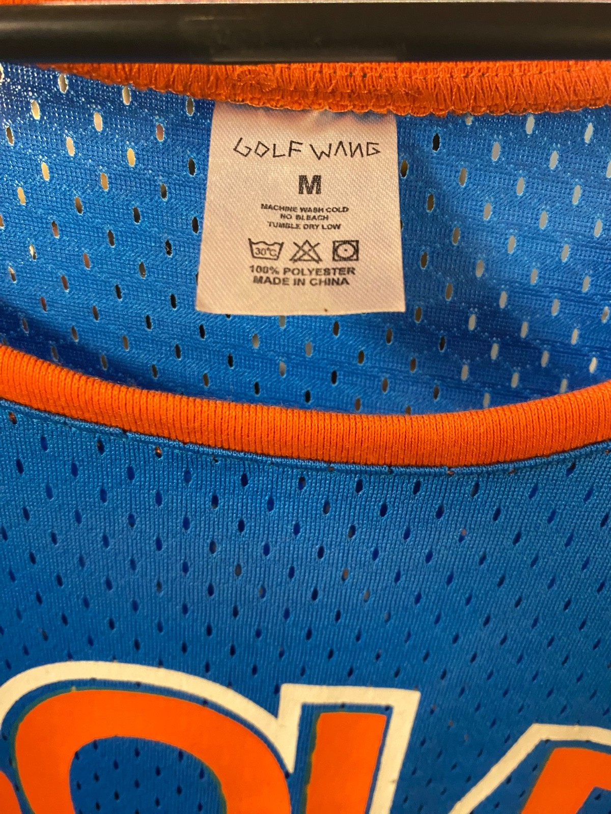 GOLF WANG Blue & Orange Medium Size Basketball Jersey (New with Tags)