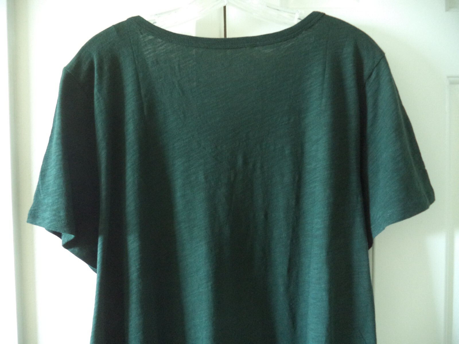 Hot! Old Navy Forest Dark Green Slight Slub V-Neck T-shirt Knit Top 14 16 Large