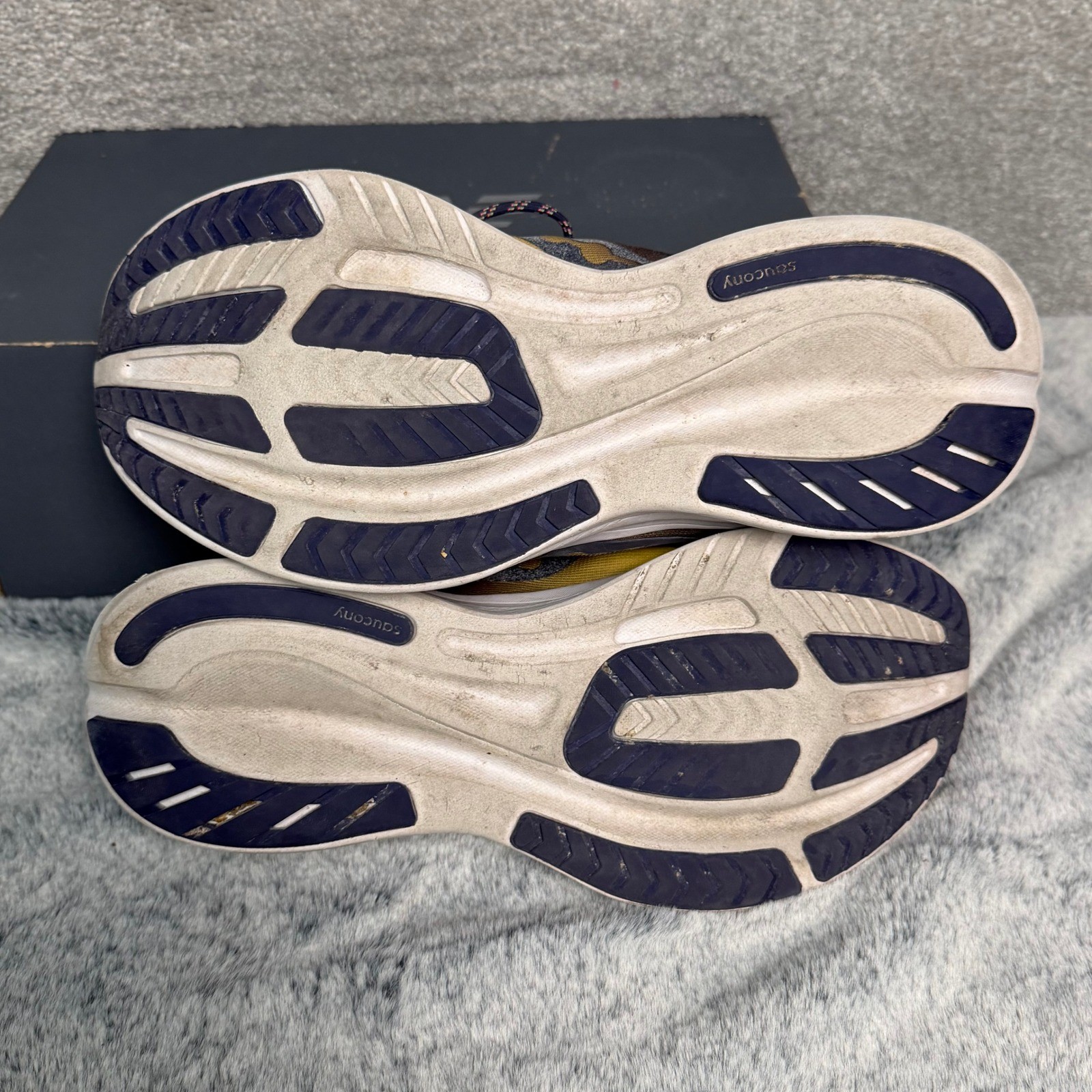 Saucony Ride 15 Mens Running Shoes Yellow Navy S20729-16 Size 9.5