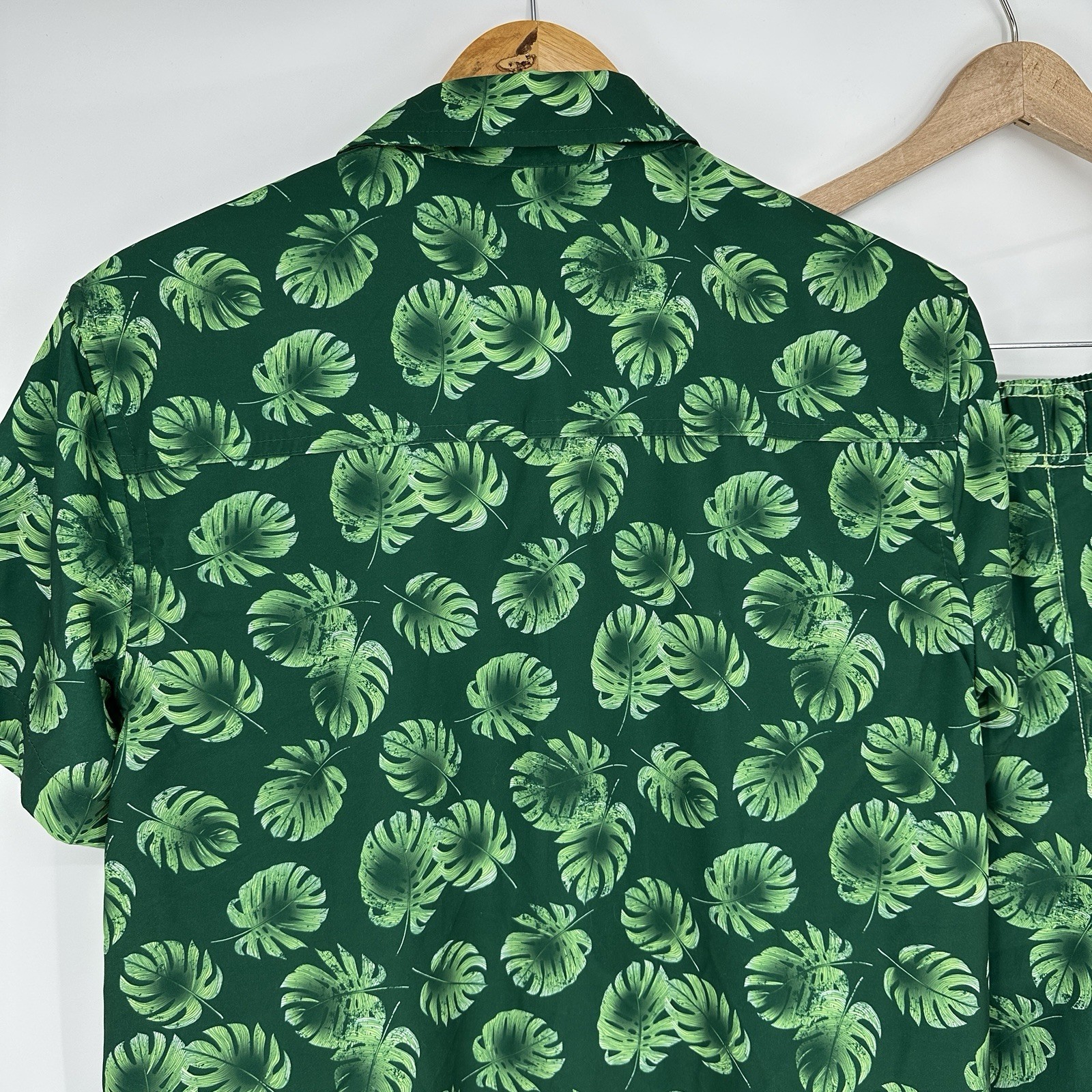 Beach Bros Monstera leaf small matching cabana set tropical beach set men’s